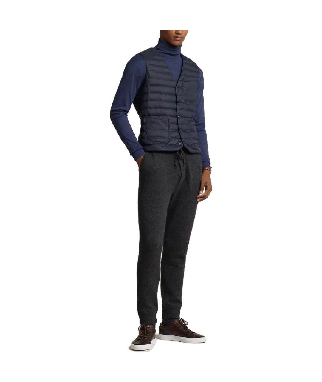 POLO RALPH LAUREN Темно-синий полиэстеровый жилет, фото 4