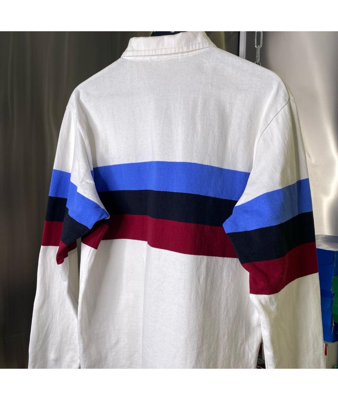 J.W.ANDERSON Белое хлопковое поло с длинным рукавом, фото 2