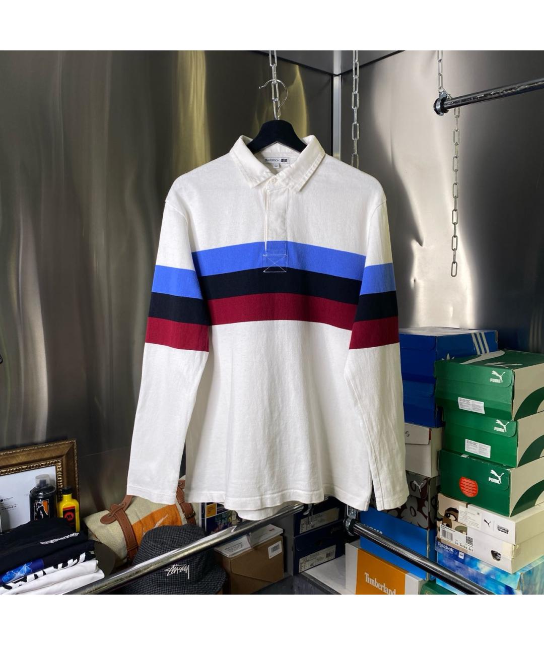 J.W.ANDERSON Белое хлопковое поло с длинным рукавом, фото 8