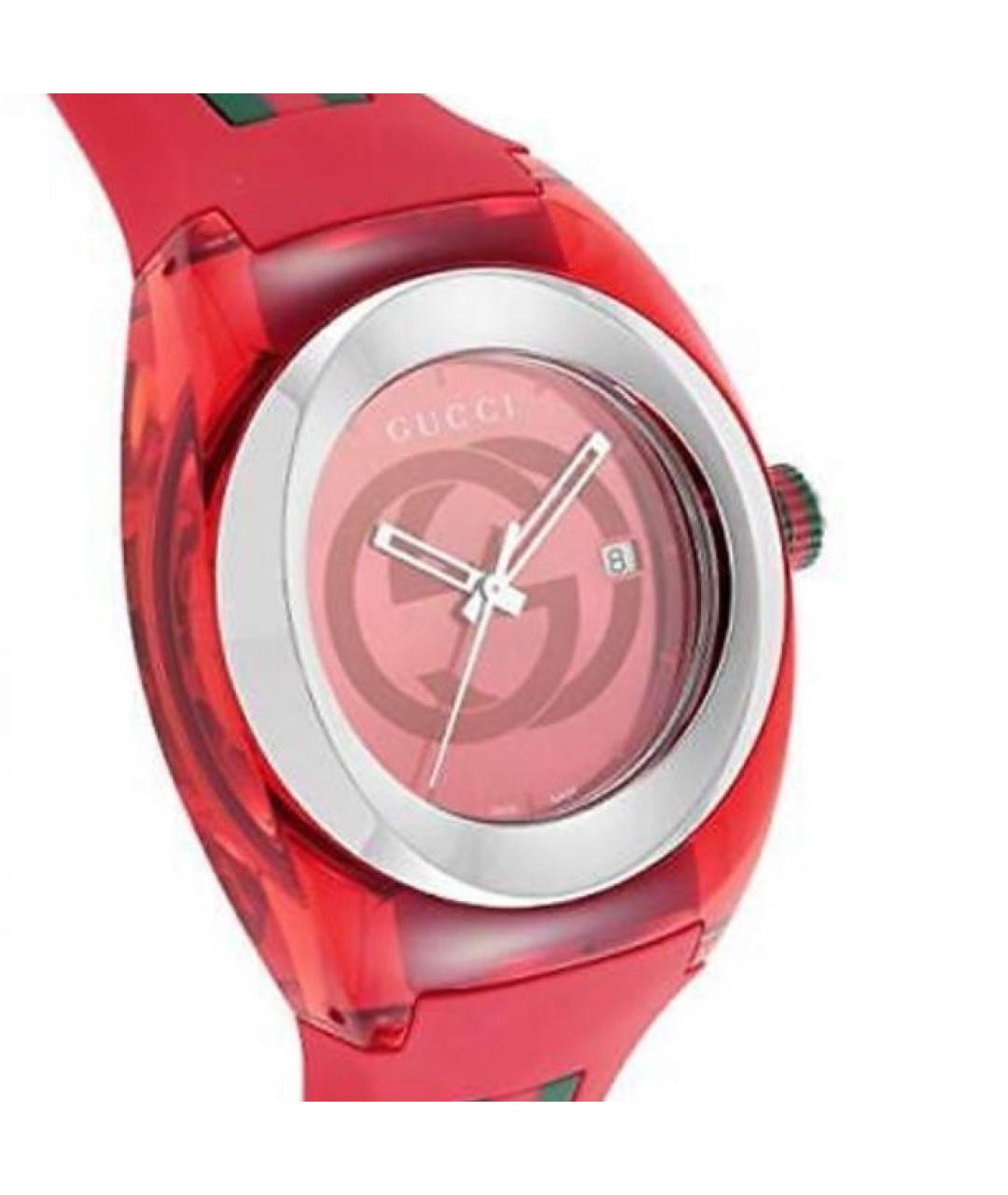 GUCCI Красные стальные часы, фото 3