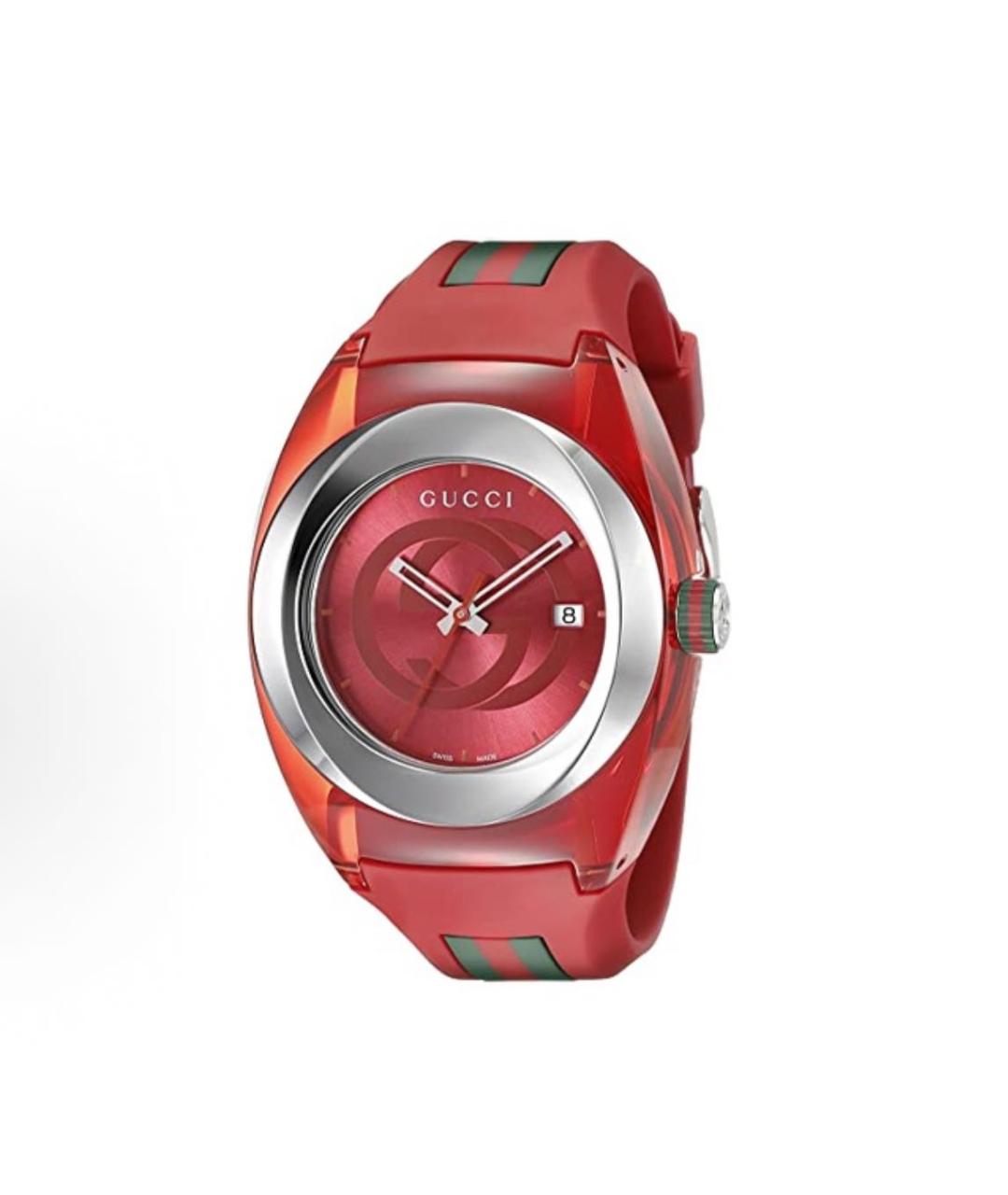 GUCCI Красные стальные часы, фото 9