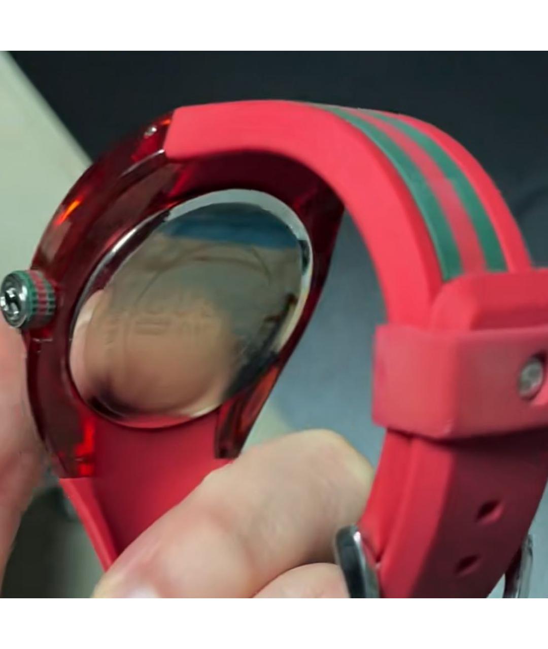 GUCCI Красные стальные часы, фото 8