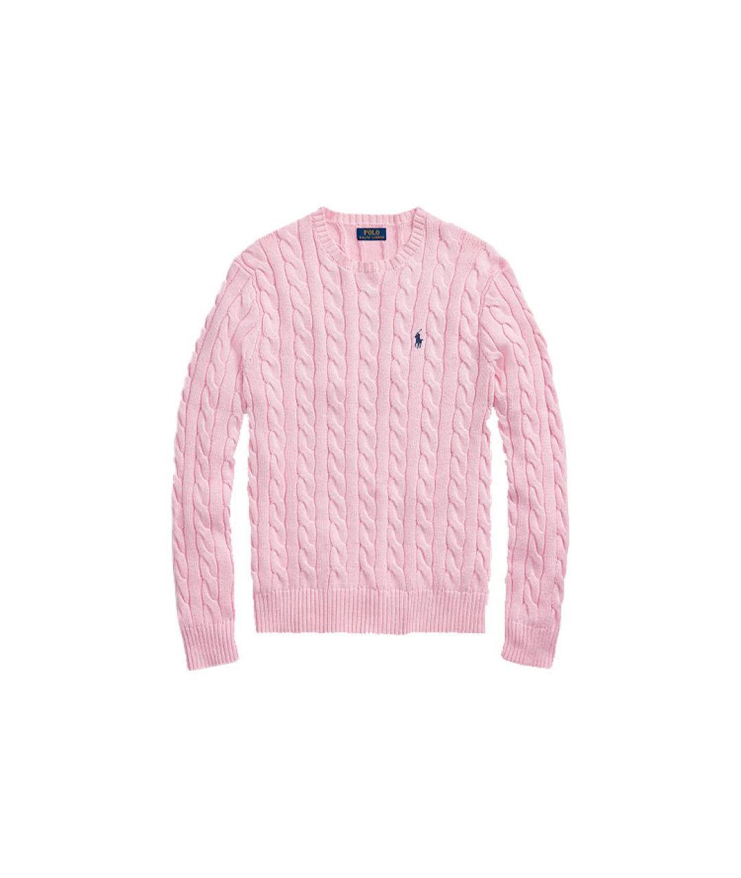 POLO RALPH LAUREN Розовый хлопковый джемпер / свитер, фото 5