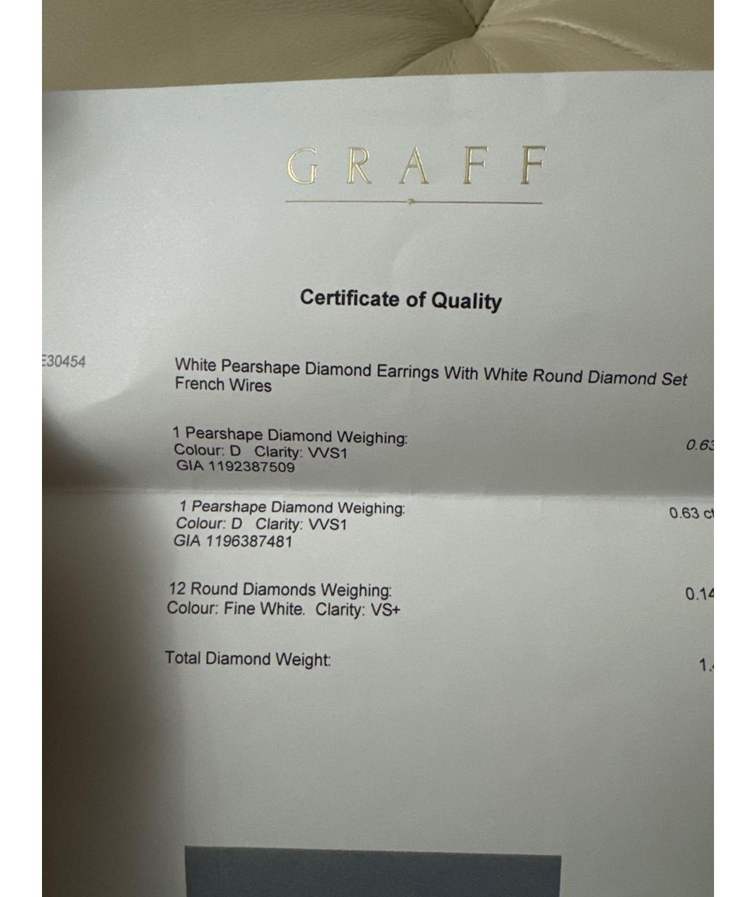 GRAFF Белые серьги из белого золота, фото 6