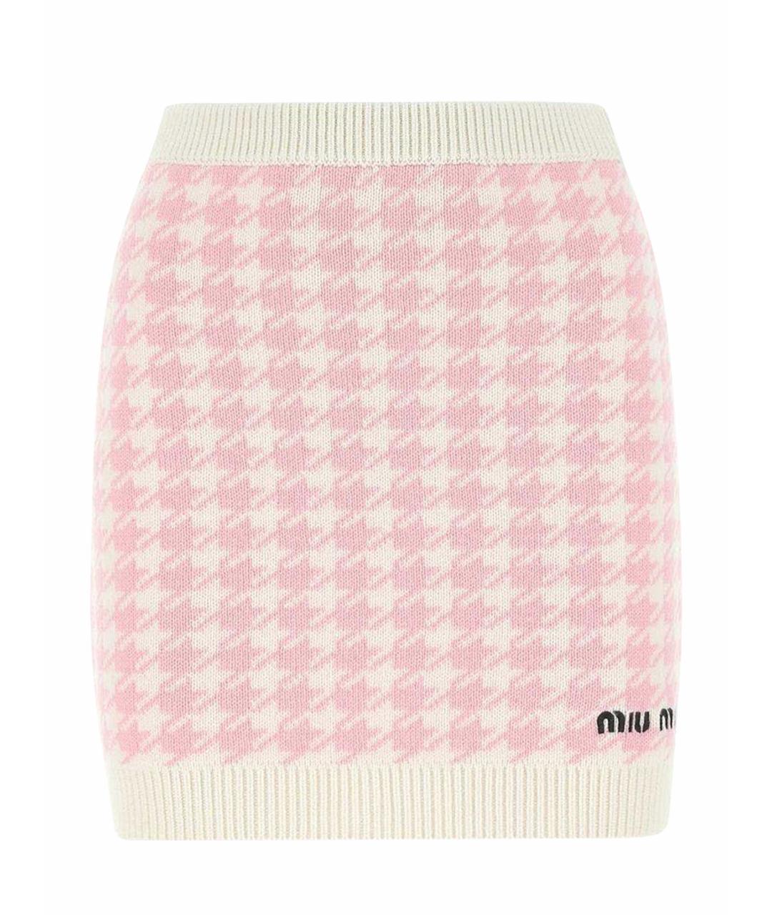 MIU MIU Розовая юбка мини, фото 1