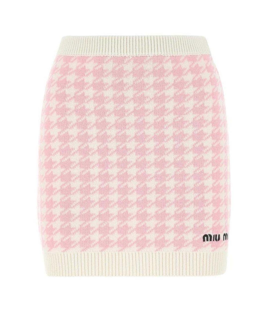 MIU MIU Розовая юбка мини, фото 8