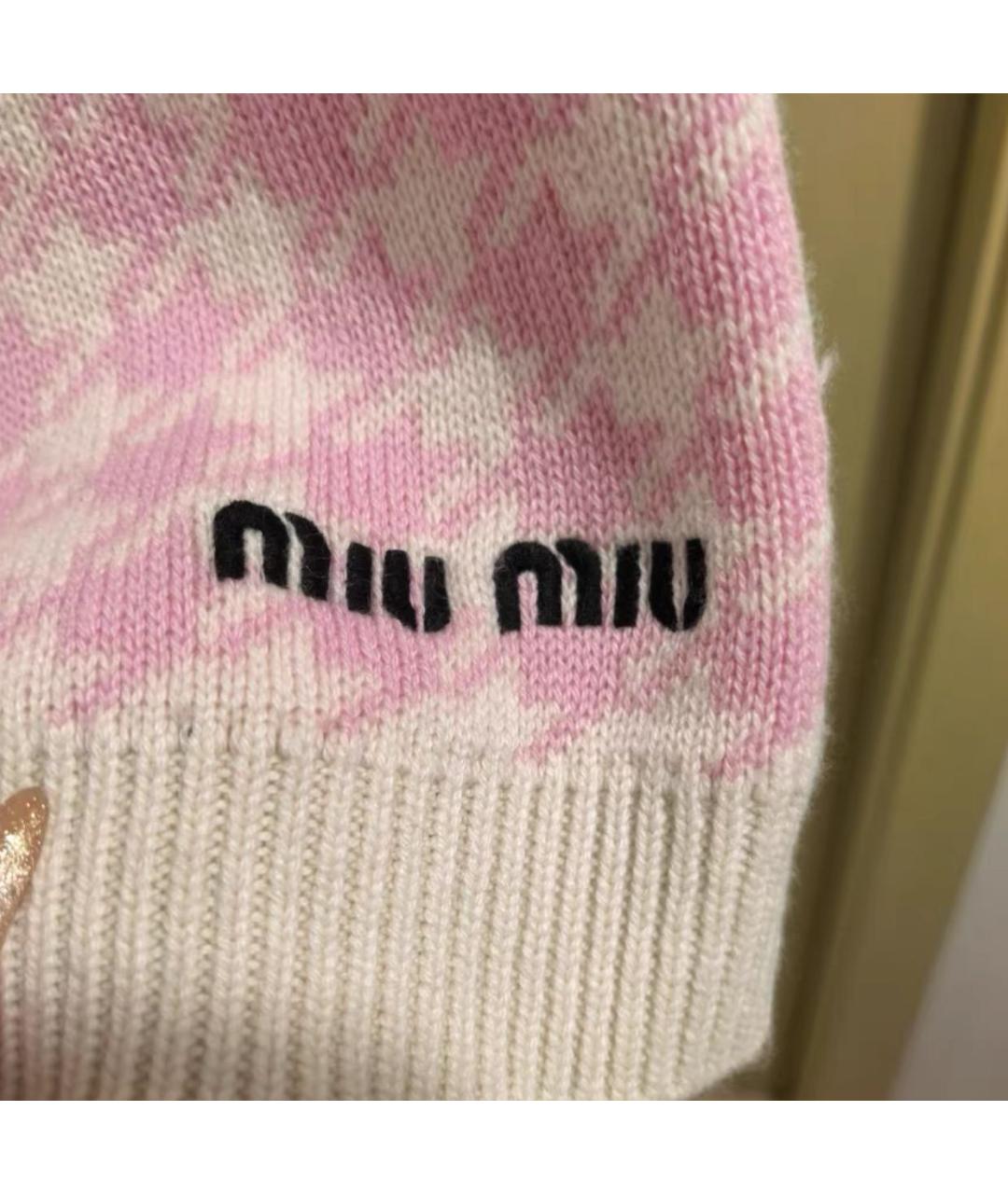 MIU MIU Розовая юбка мини, фото 4