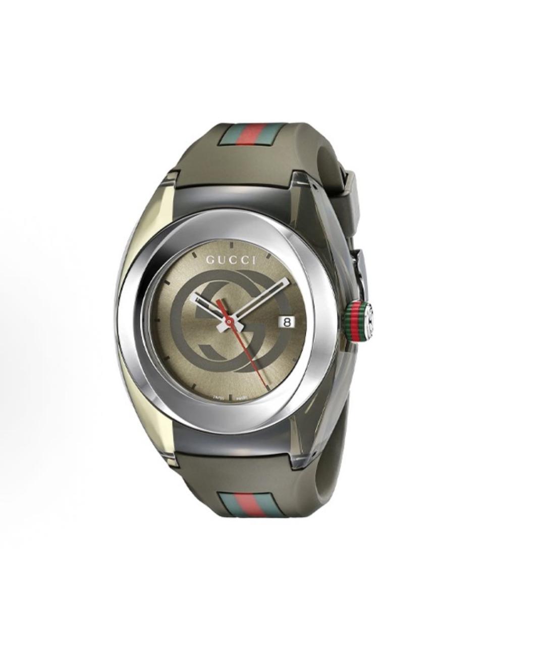GUCCI Хаки стальные часы, фото 9