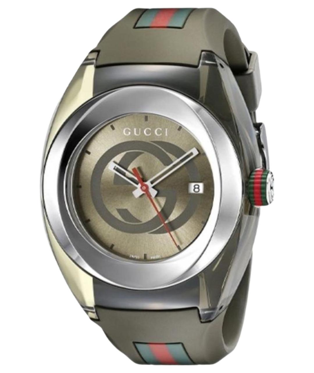 GUCCI Хаки стальные часы, фото 1