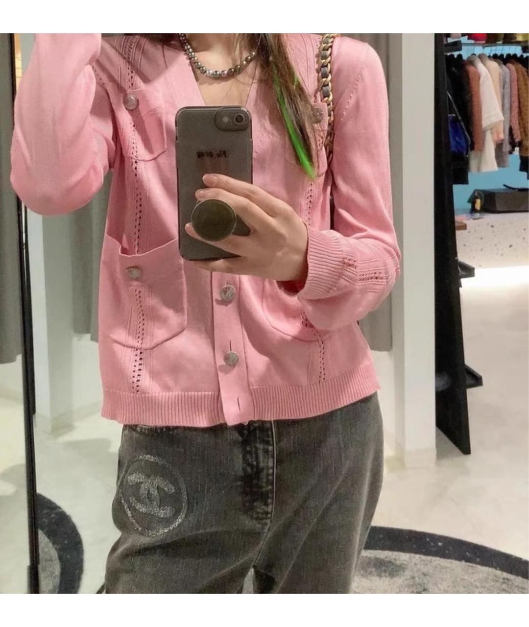 CHANEL Серые хлопковые джинсы слим, фото 8