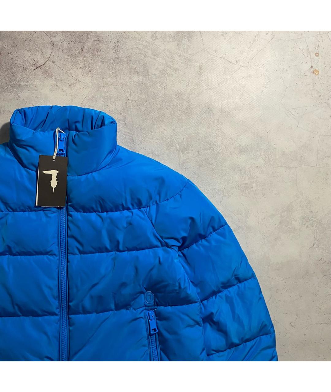 TRUSSARDI Синий полиэстеровый пуховик, фото 2