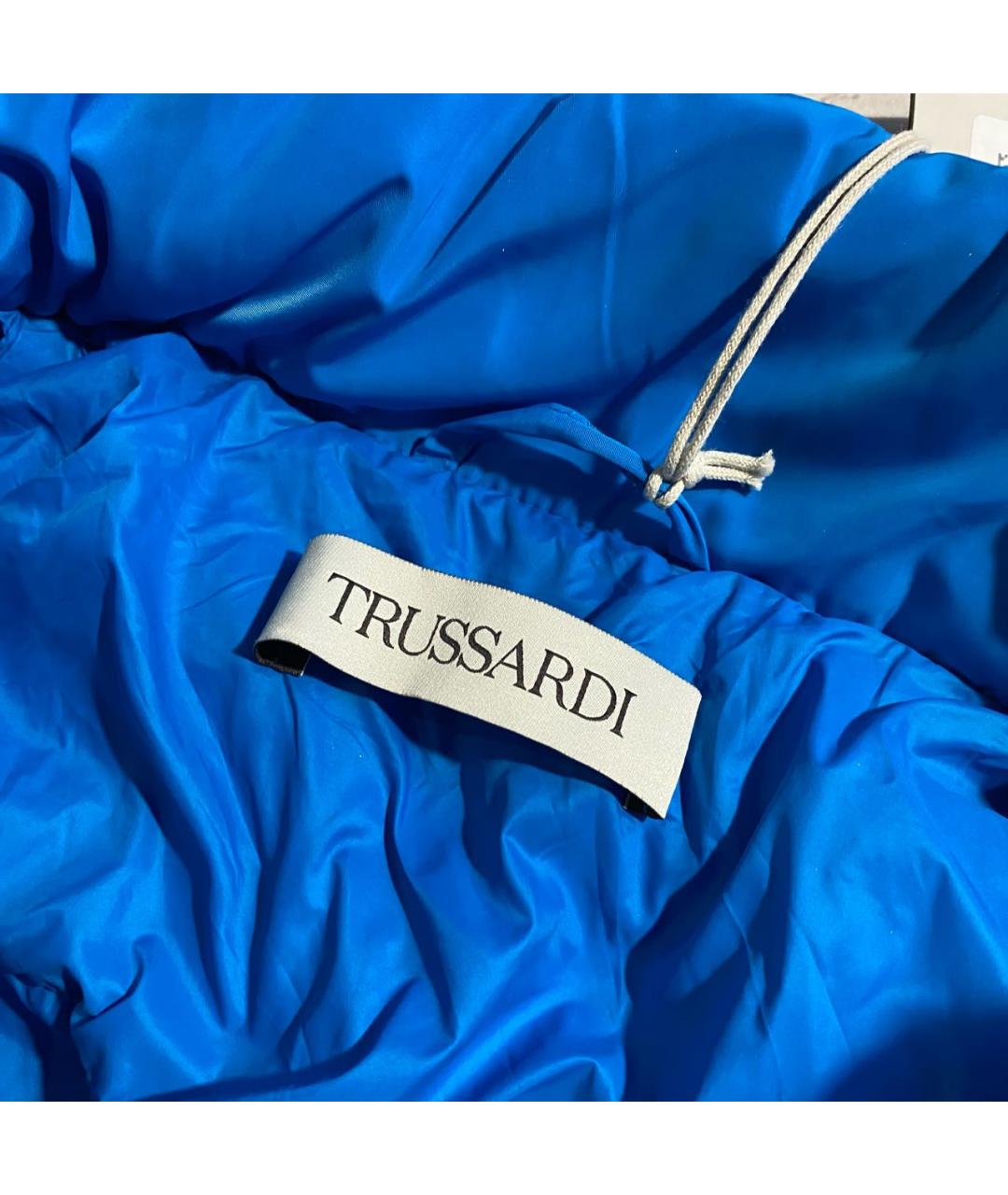TRUSSARDI Синий полиэстеровый пуховик, фото 3