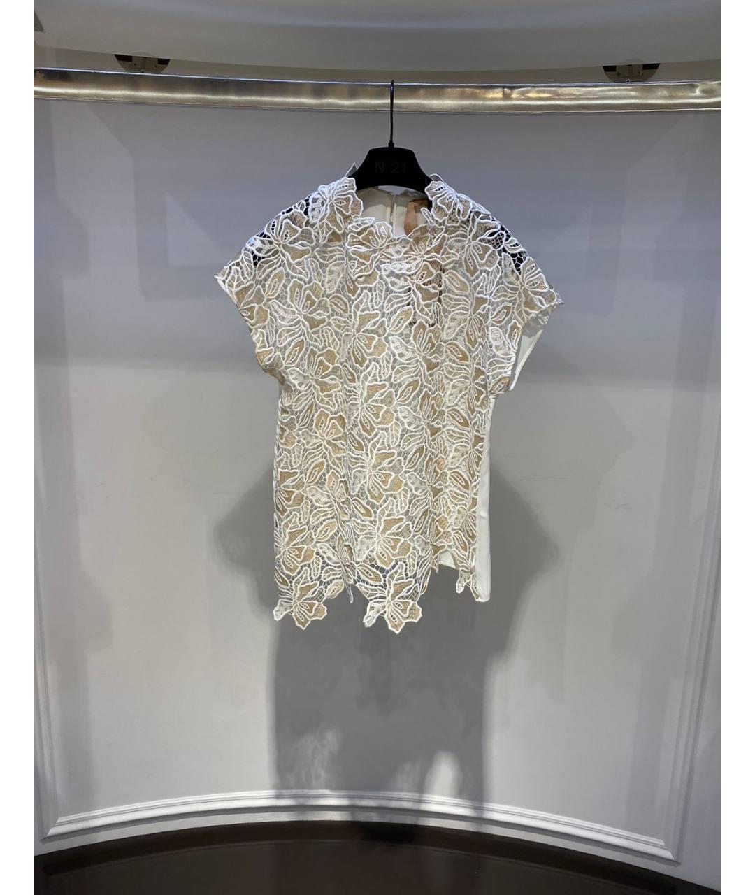 NO. 21 Белая кружевная блузы, фото 2