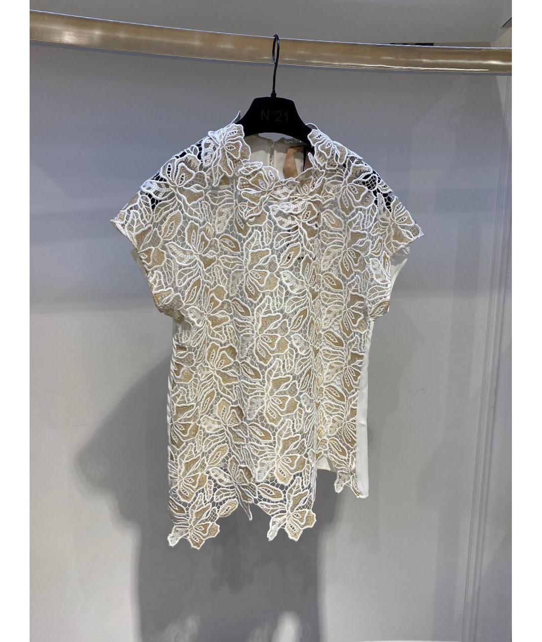 NO. 21 Белая кружевная блузы, фото 4