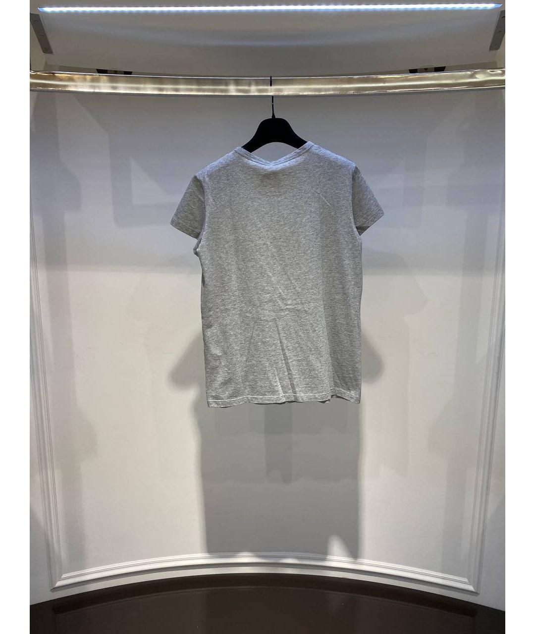 NO. 21 Серая хлопковая футболка, фото 3