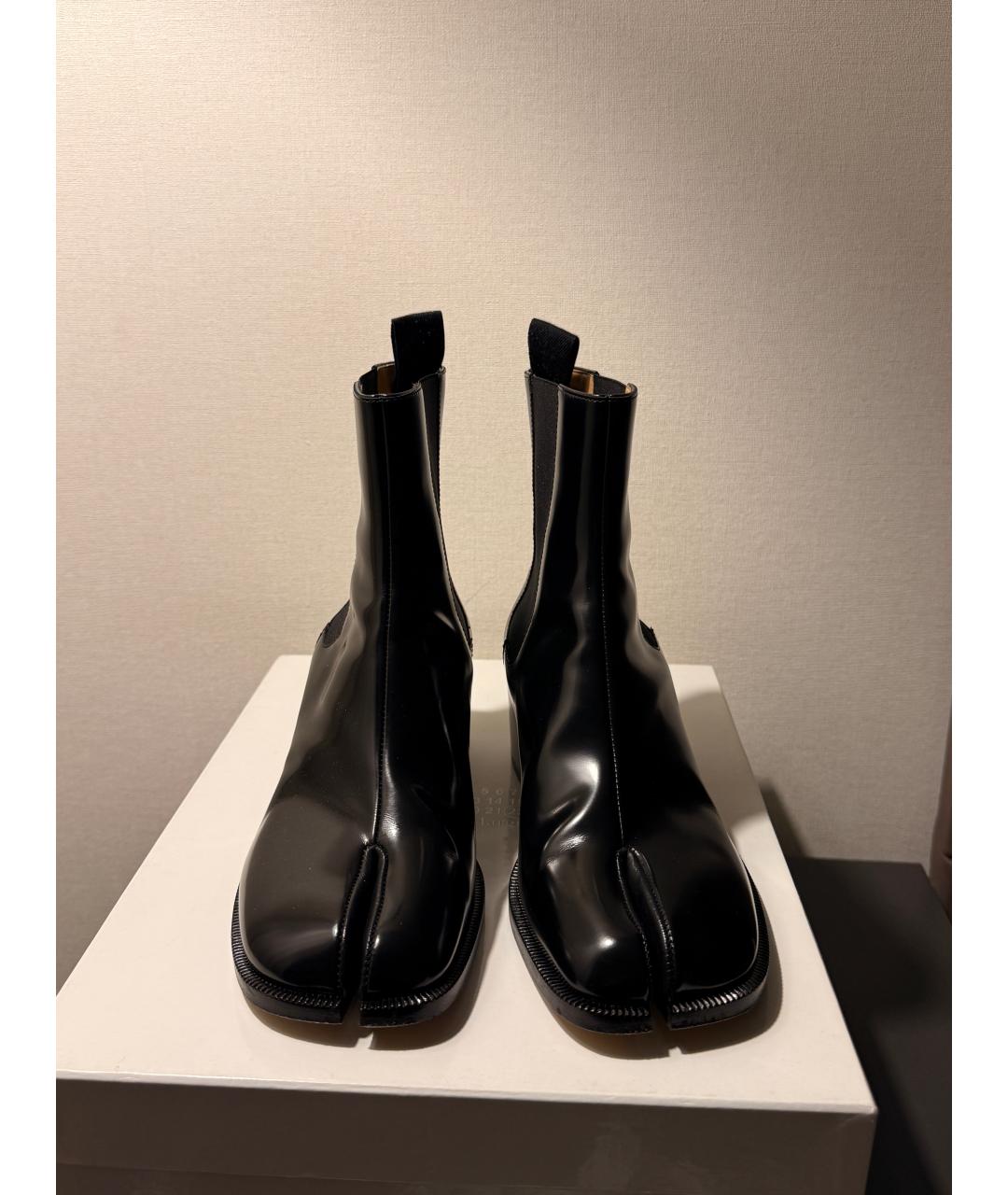 MAISON MARGIELA Черные ботильоны из лакированной кожи, фото 2
