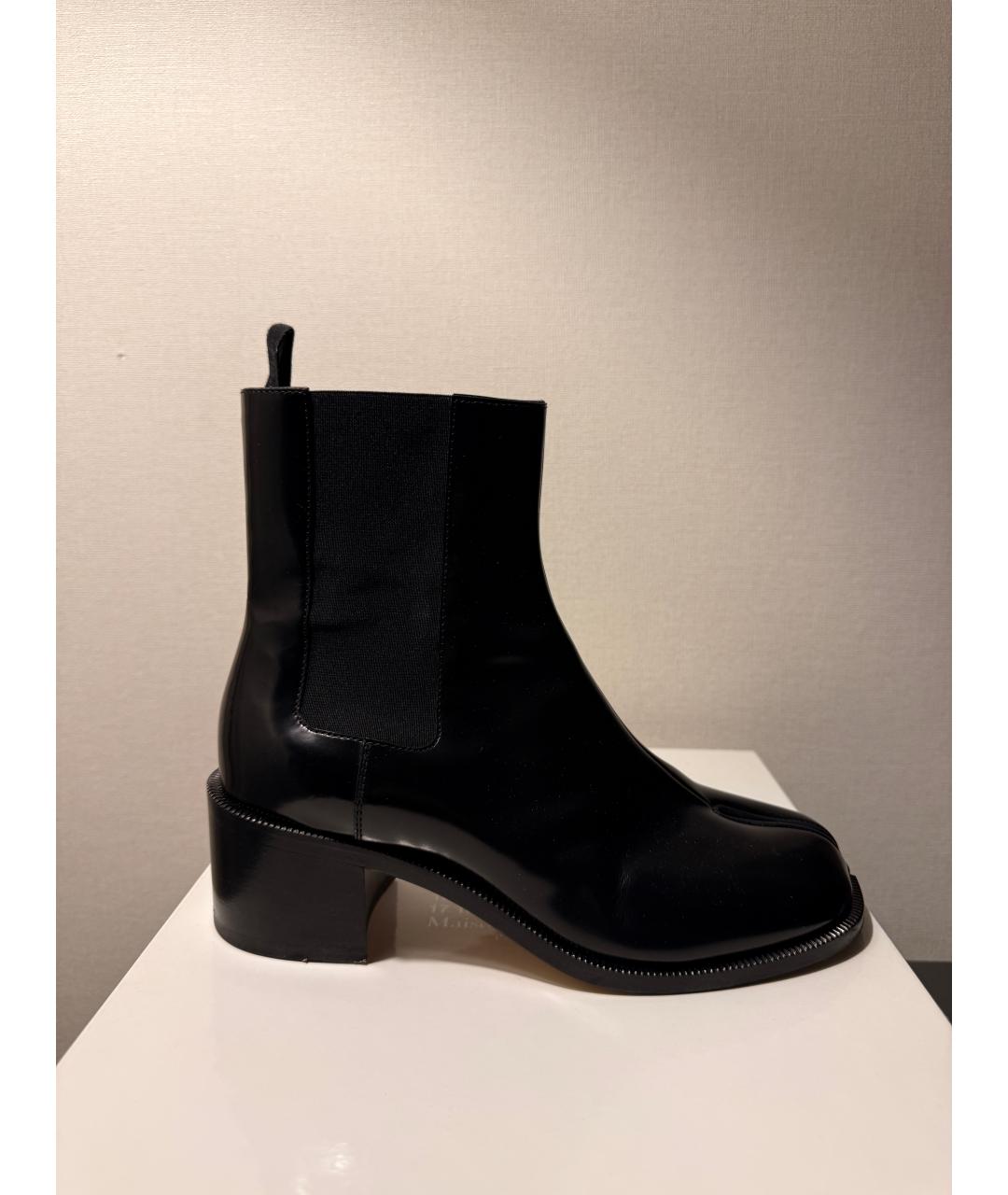 MAISON MARGIELA Черные ботильоны из лакированной кожи, фото 5