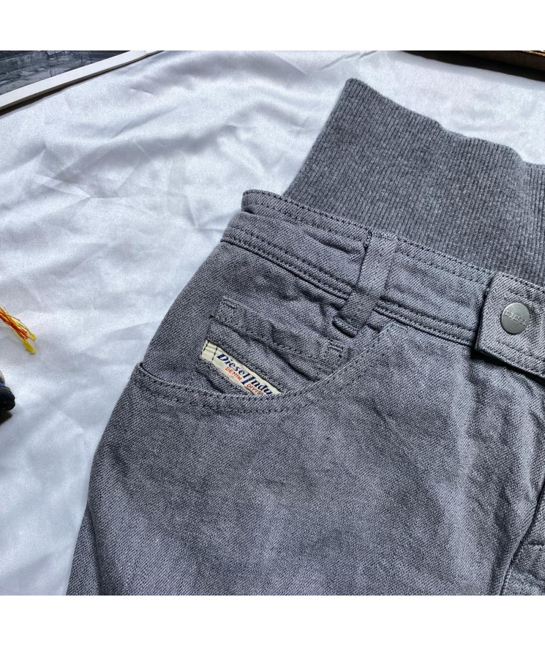 DIESEL Серая деним юбка мини, фото 3