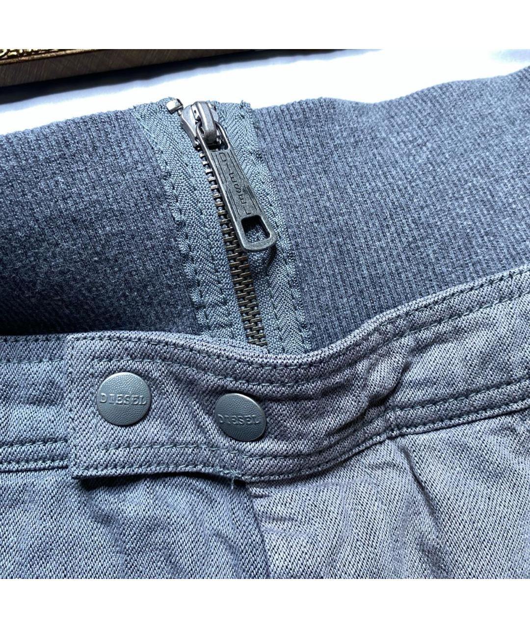 DIESEL Серая деним юбка мини, фото 8