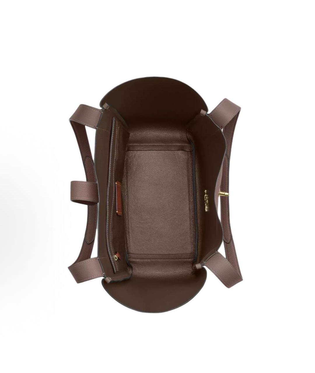 COACH Бежевая кожаная сумка через плечо, фото 3