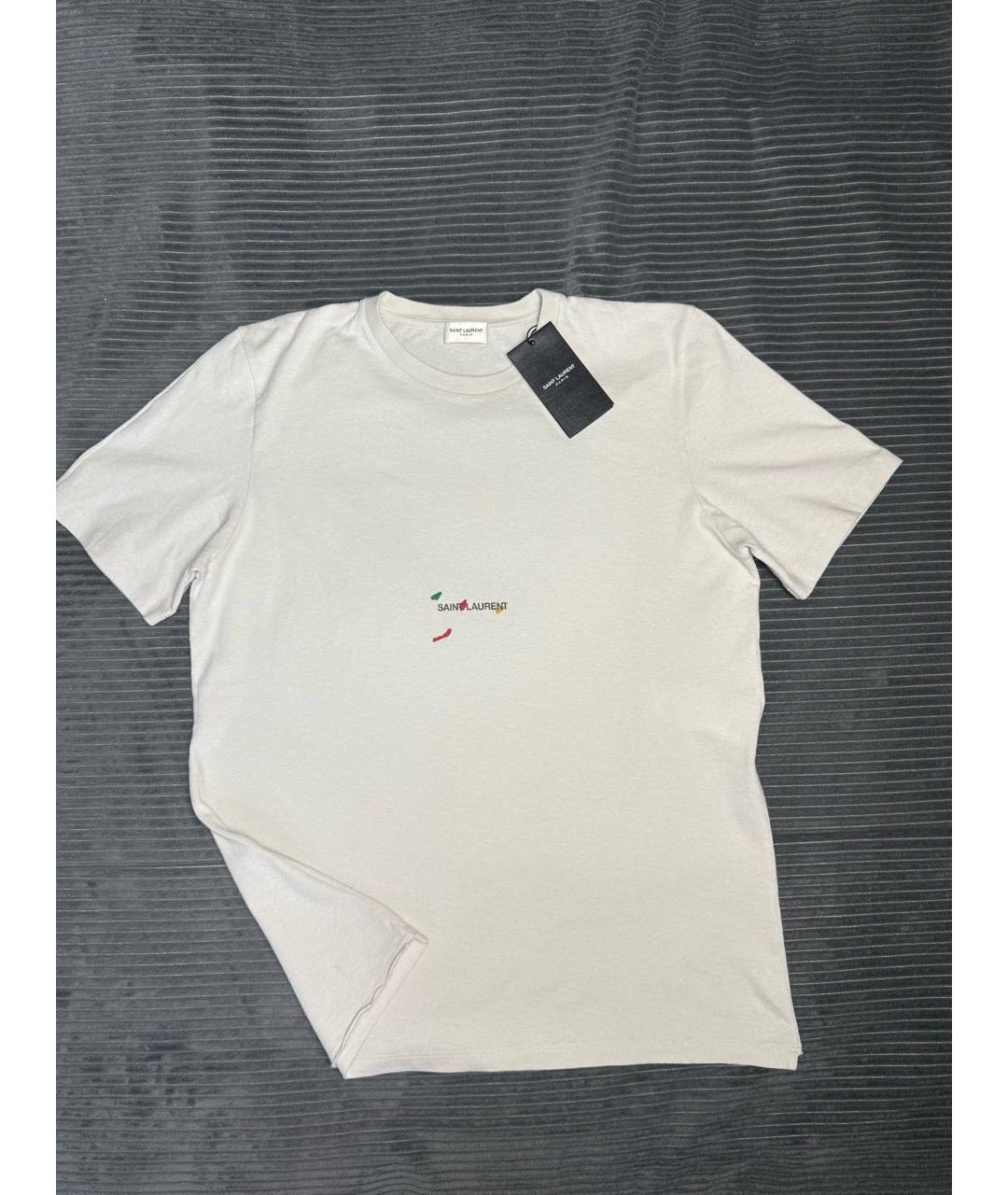 SAINT LAURENT Хлопковая футболка, фото 6