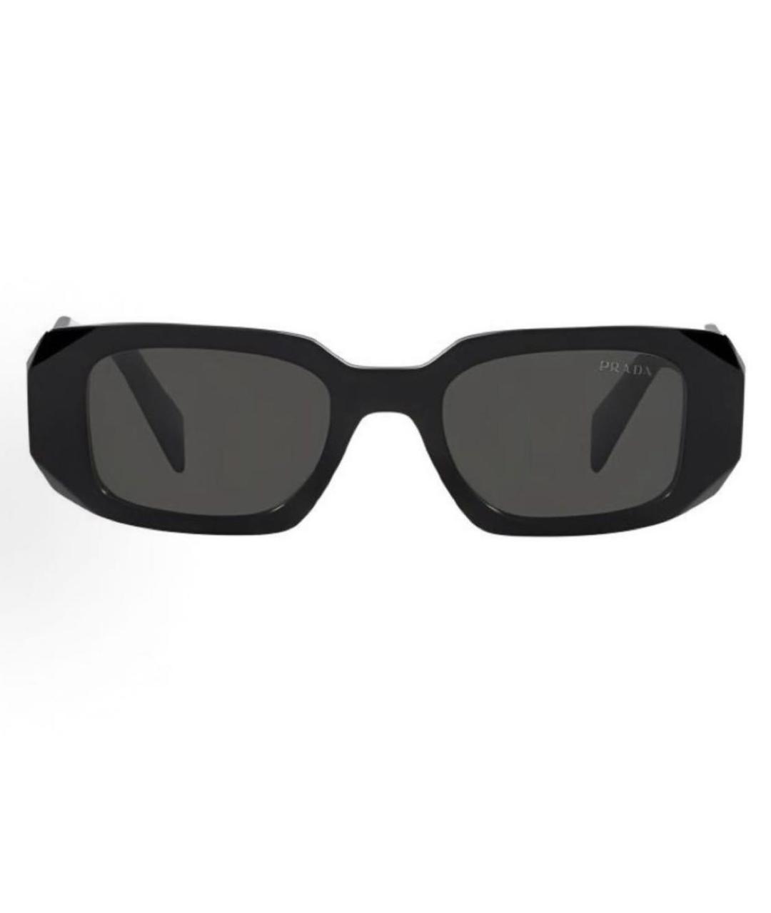 PRADA Черные пластиковые солнцезащитные очки, фото 8