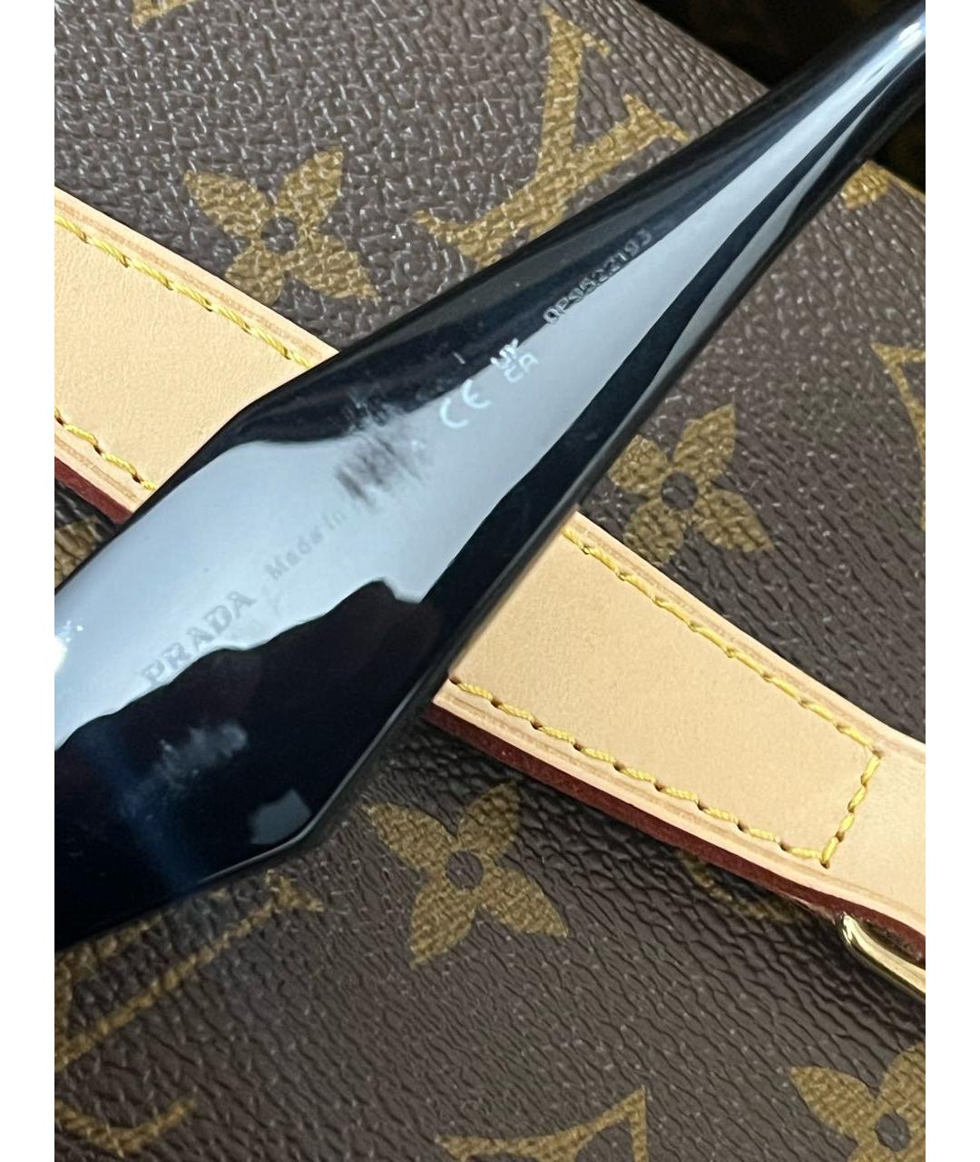 PRADA Черные пластиковые солнцезащитные очки, фото 6