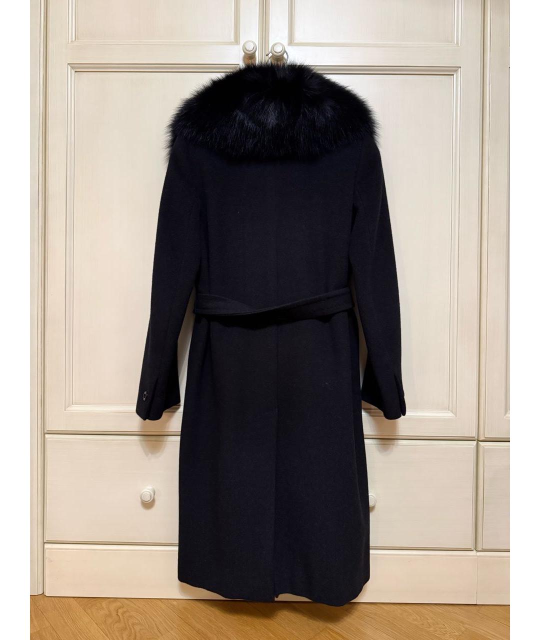 MAX MARA STUDIO Черное шелковое пальто, фото 2