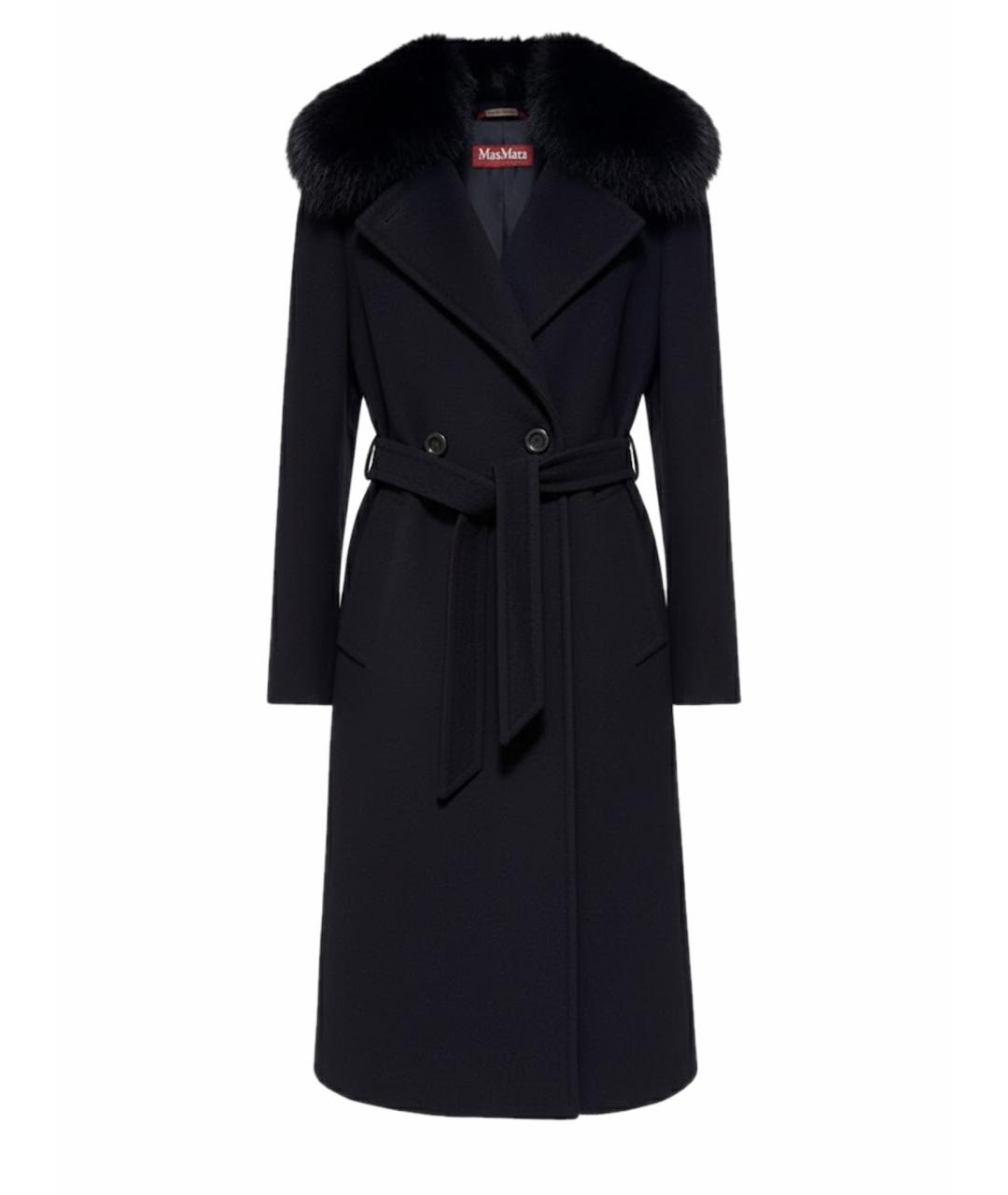 MAX MARA STUDIO Черное шелковое пальто, фото 1