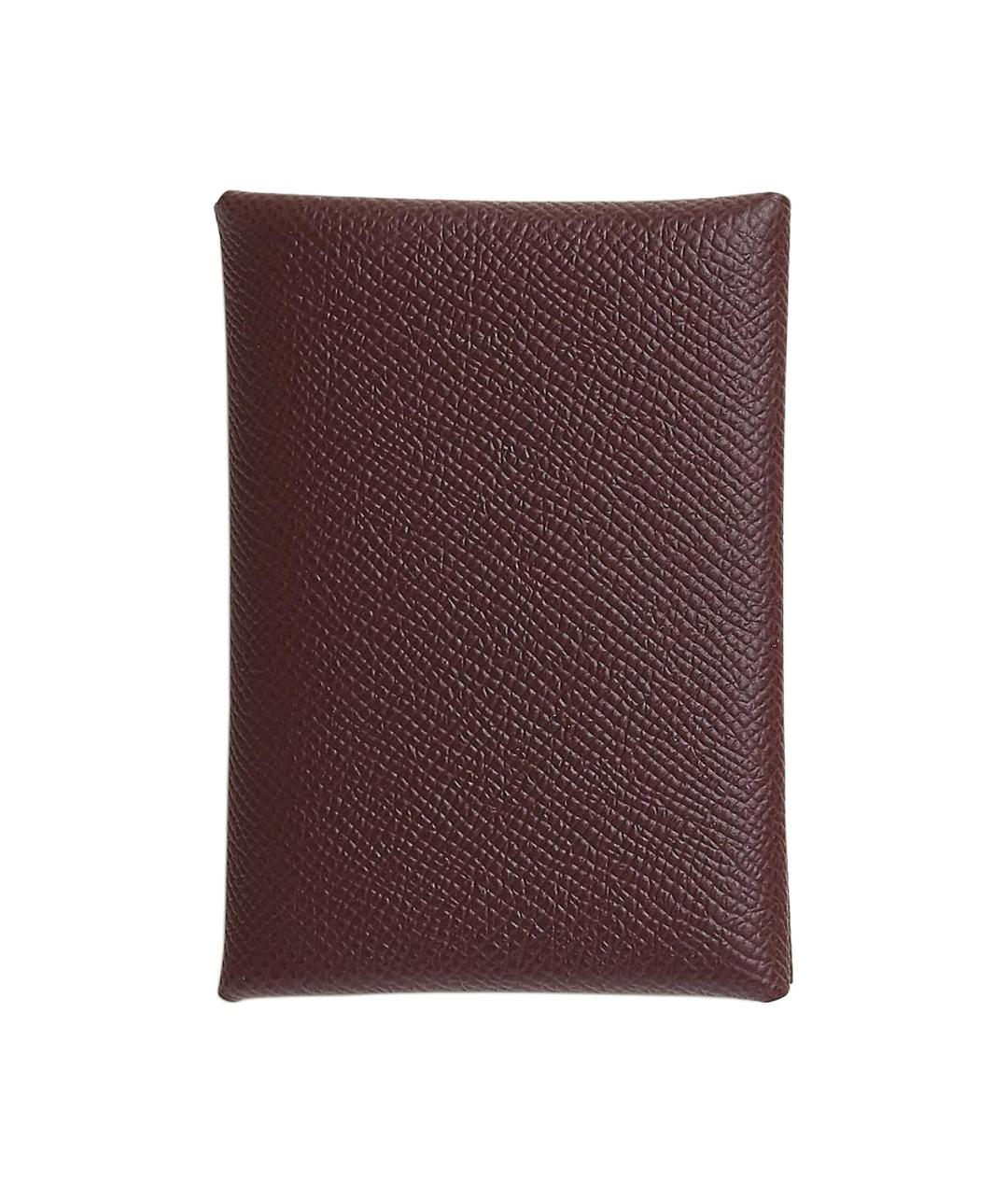 HERMES Красный кожаный кардхолдер, фото 1