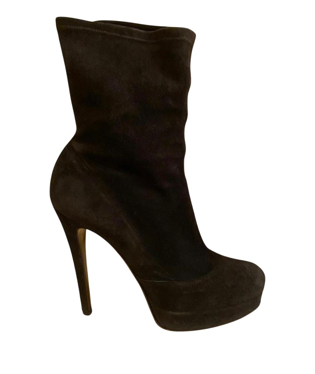 DOLCE&GABBANA Черные замшевые ботильоны, фото 1