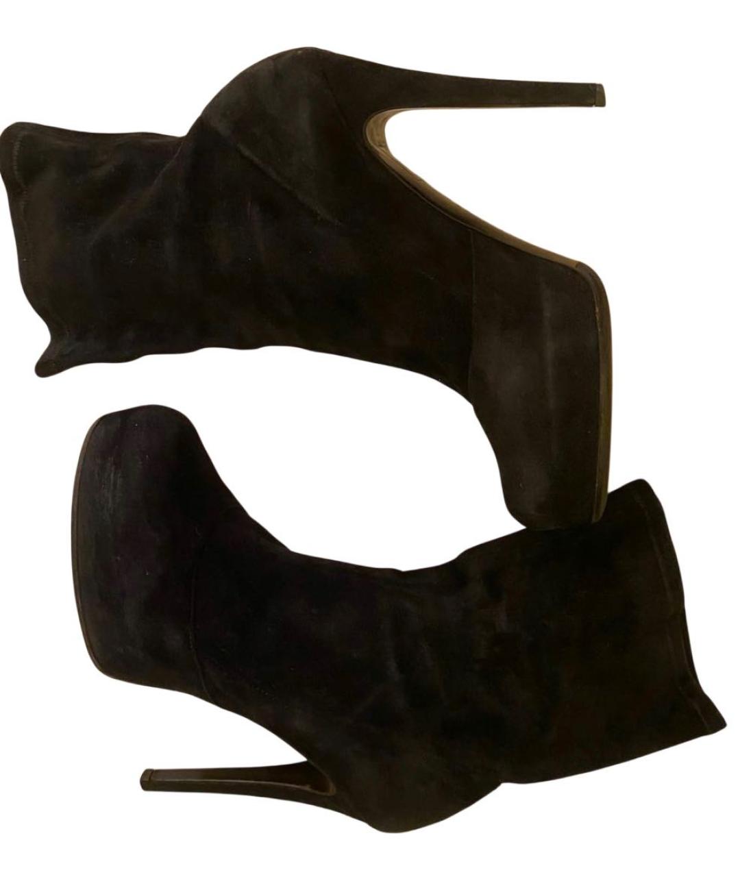 DOLCE&GABBANA Черные замшевые ботильоны, фото 5