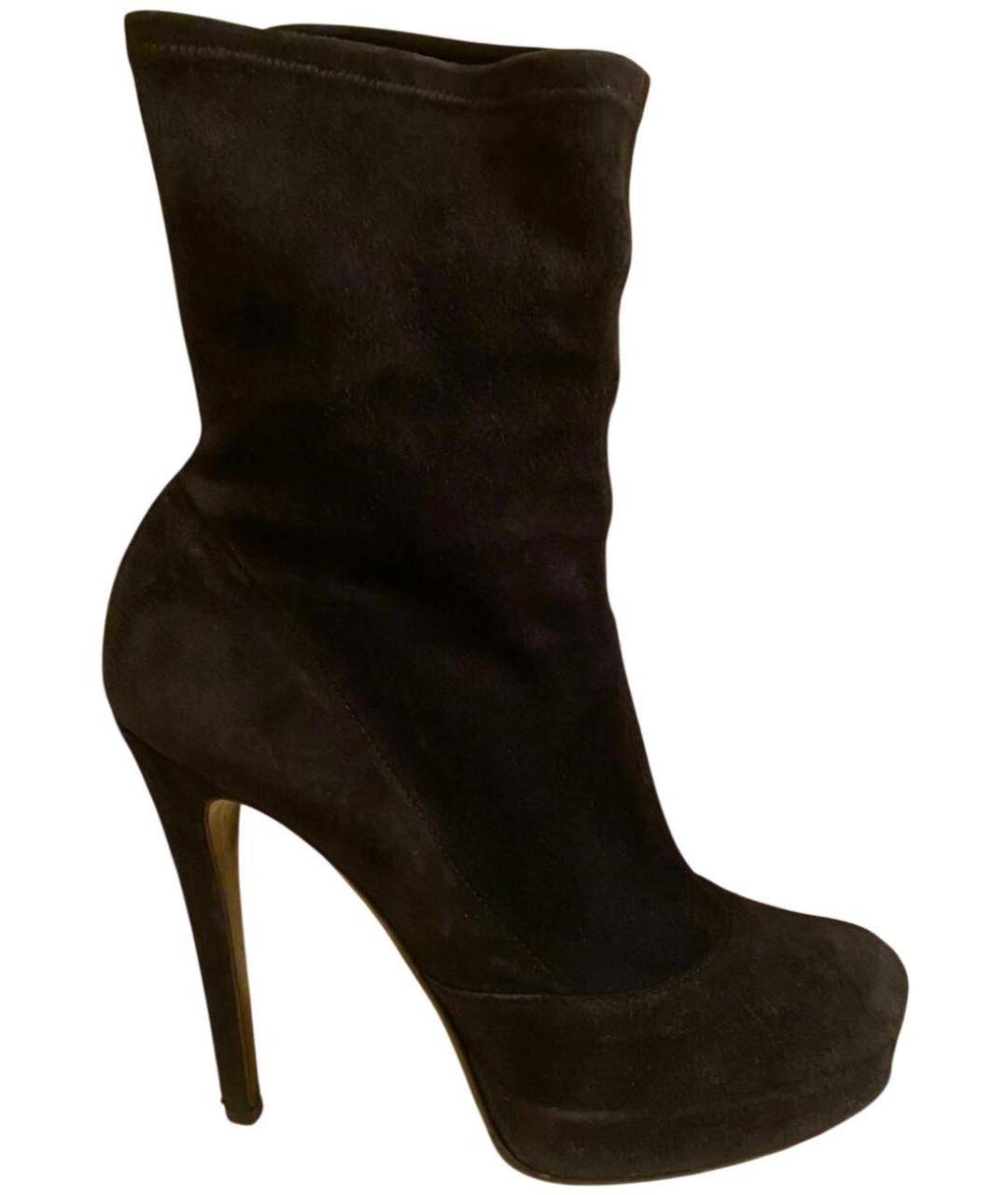 DOLCE&GABBANA Черные замшевые ботильоны, фото 6