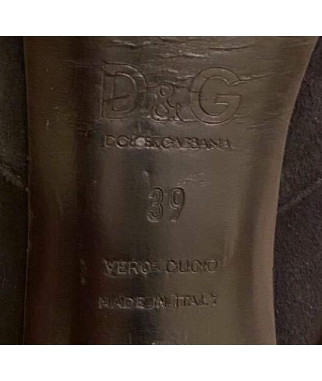 DOLCE&GABBANA Черные замшевые ботильоны, фото 4