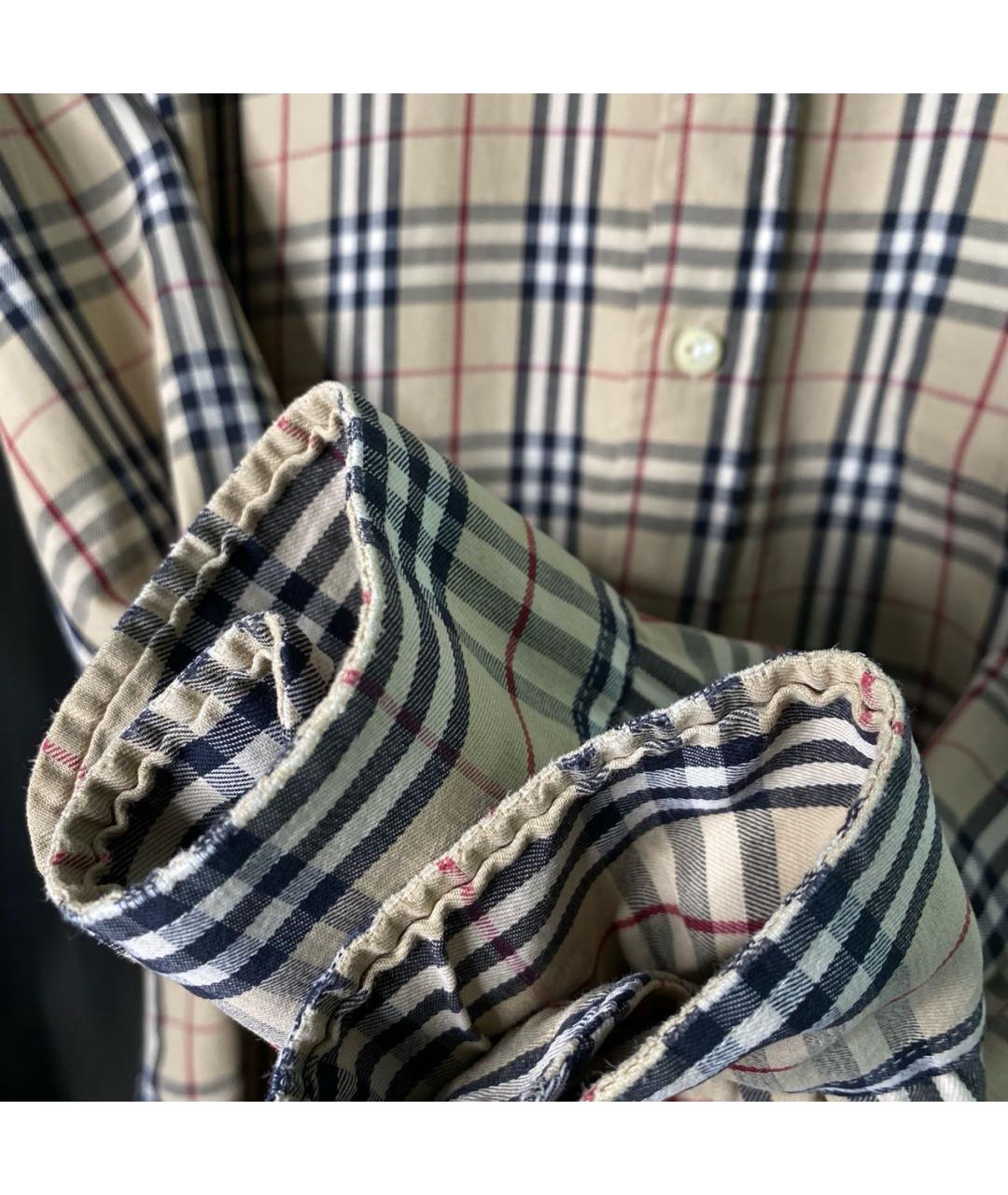 BURBERRY Коричневая хлопковая кэжуал рубашка, фото 6