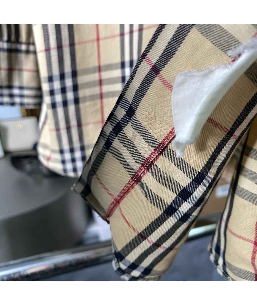 BURBERRY Коричневая хлопковая кэжуал рубашка, фото 7