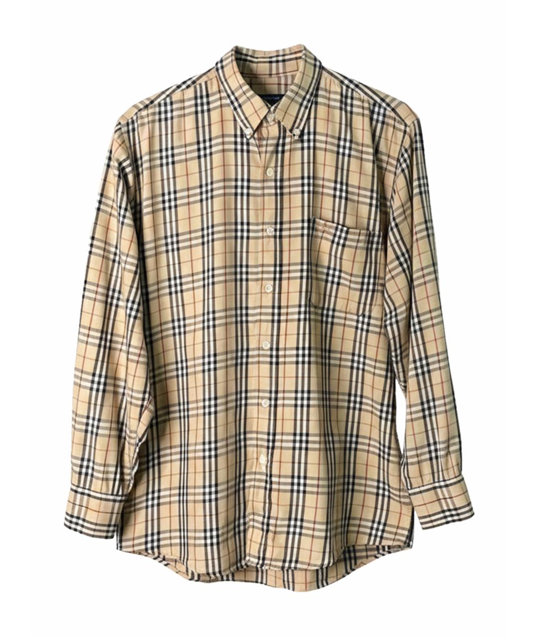 BURBERRY Коричневая хлопковая кэжуал рубашка, фото 1