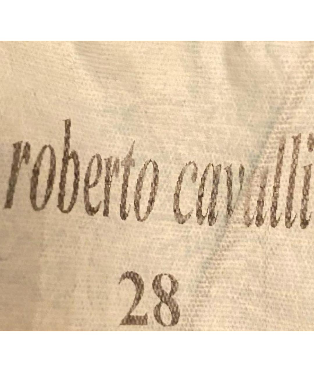 ROBERTO CAVALLI Голубые хлопковые джинсы клеш, фото 7