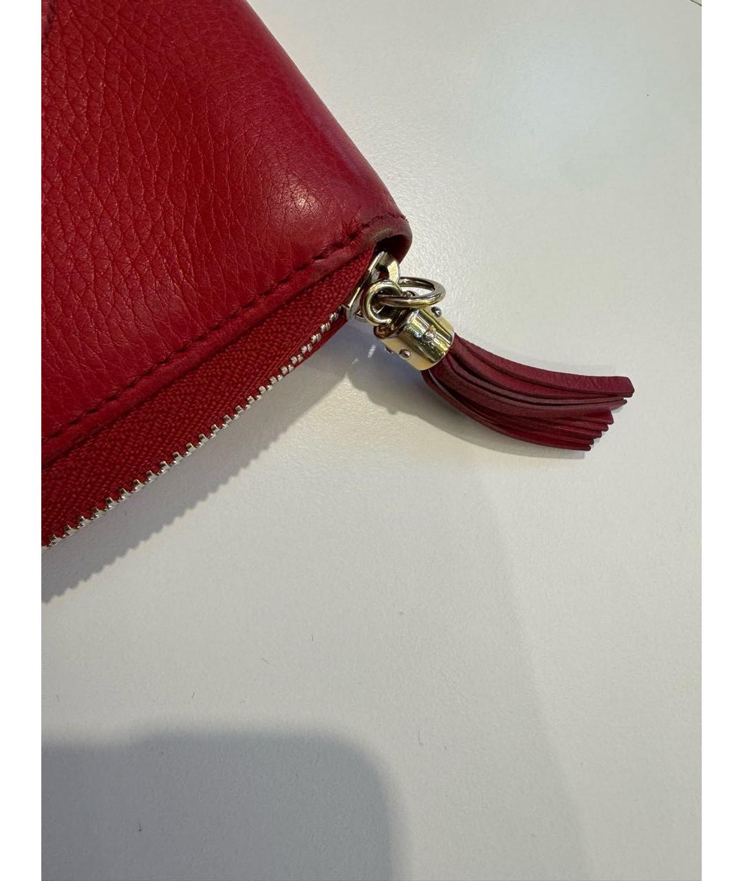 GUCCI Красный кожаный кошелек, фото 2
