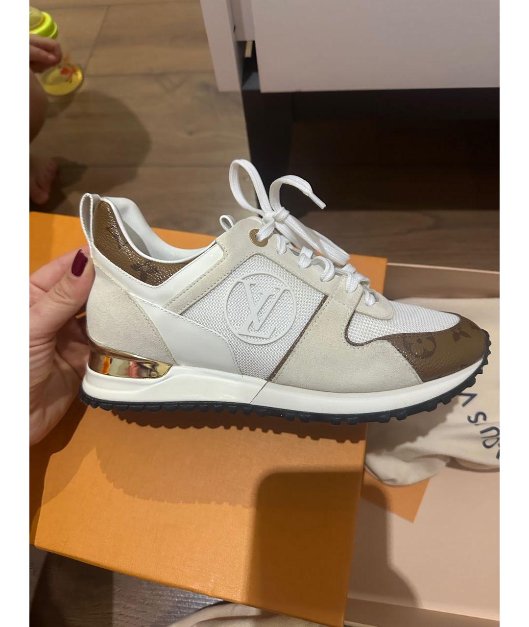 LOUIS VUITTON Белые текстильные кроссовки, фото 6