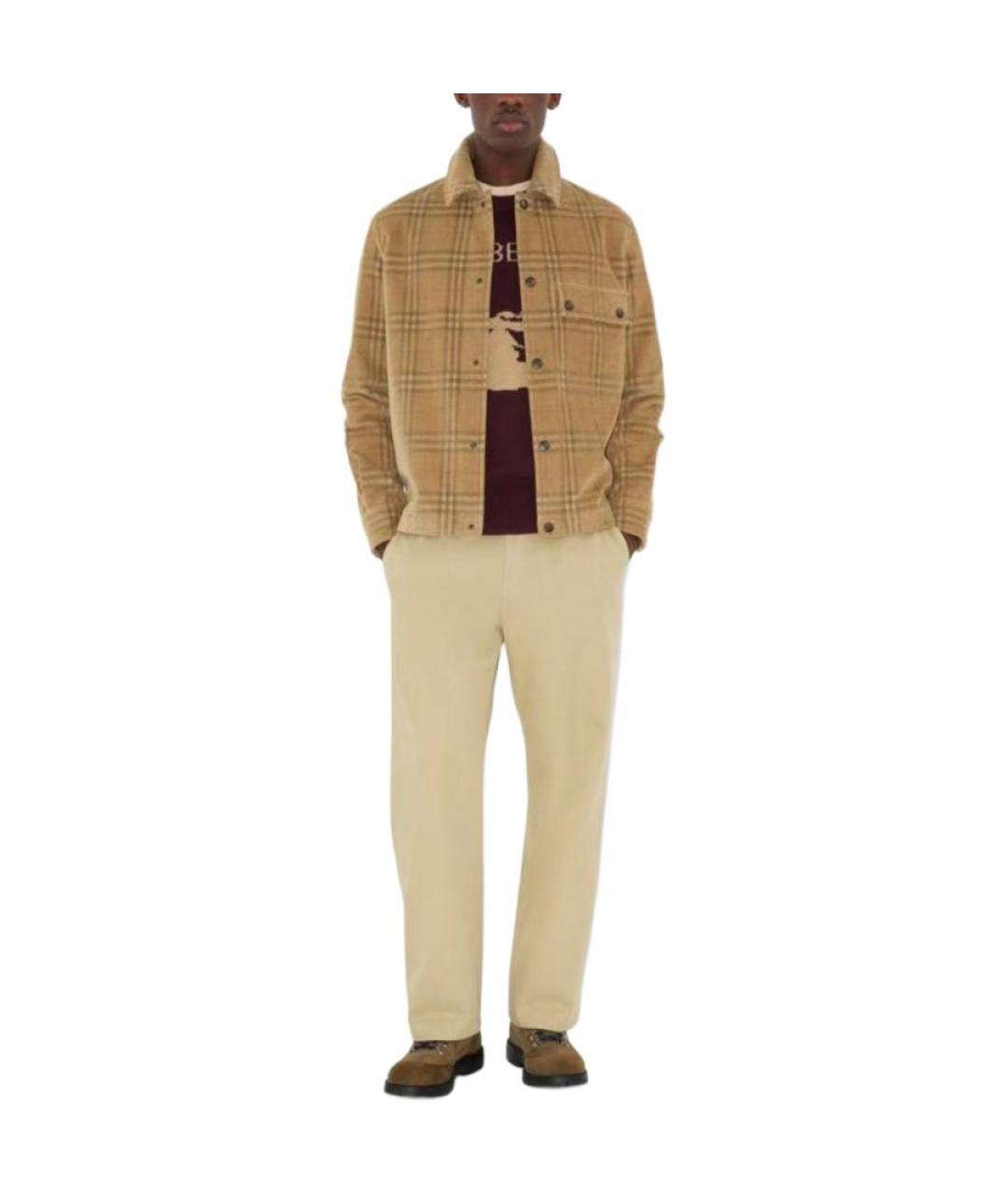 BURBERRY Коричневая хлопковая кэжуал рубашка, фото 2