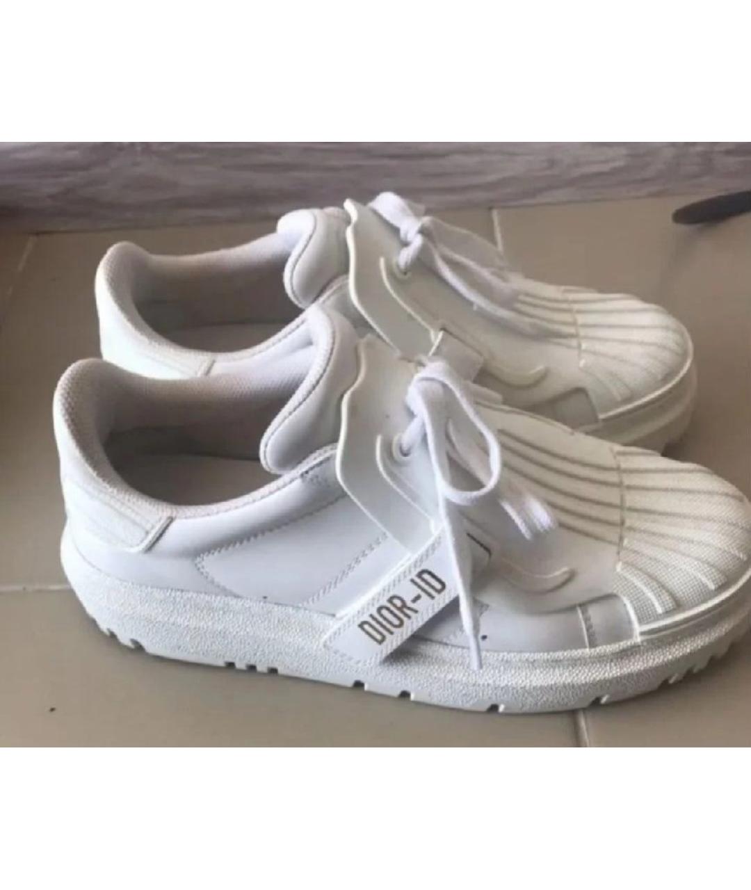 CHRISTIAN DIOR Белые кожаные кроссовки, фото 6