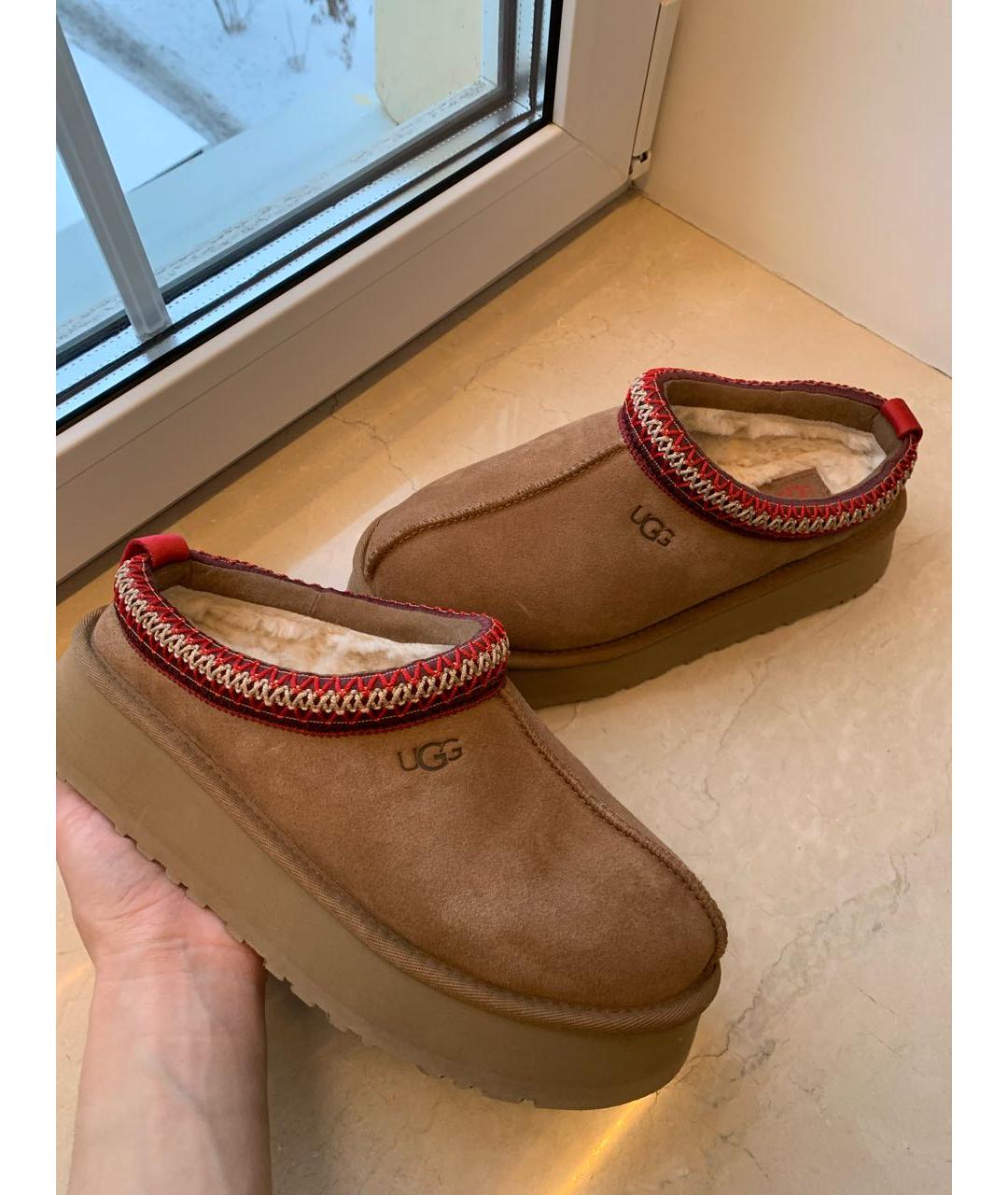 UGG AUSTRALIA Коричневые замшевые мюли, фото 5