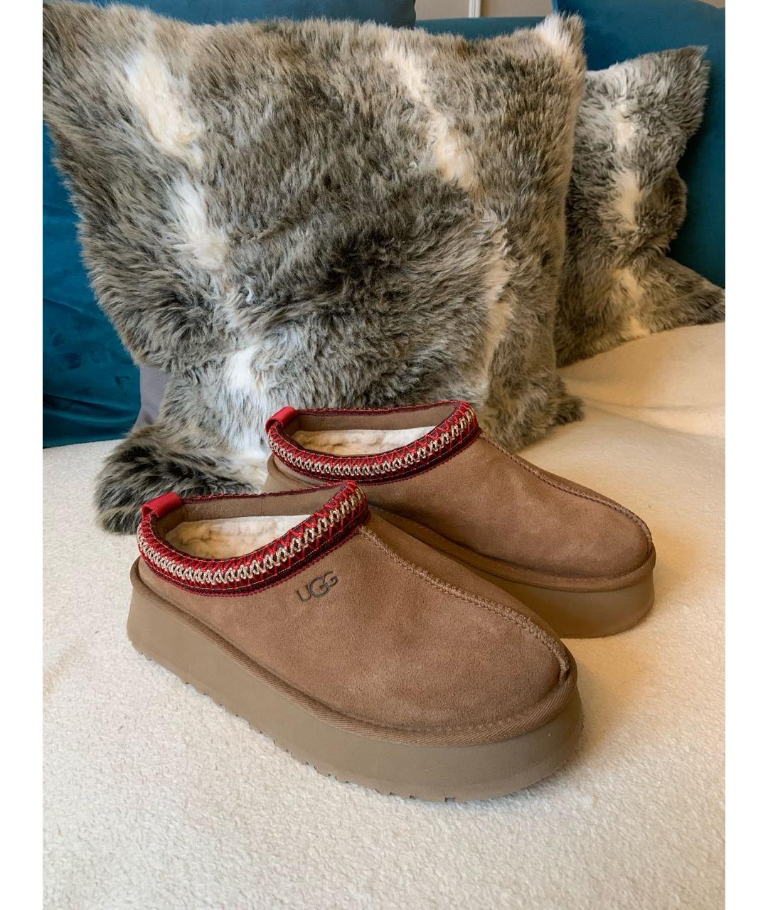 UGG AUSTRALIA Коричневые замшевые мюли, фото 2
