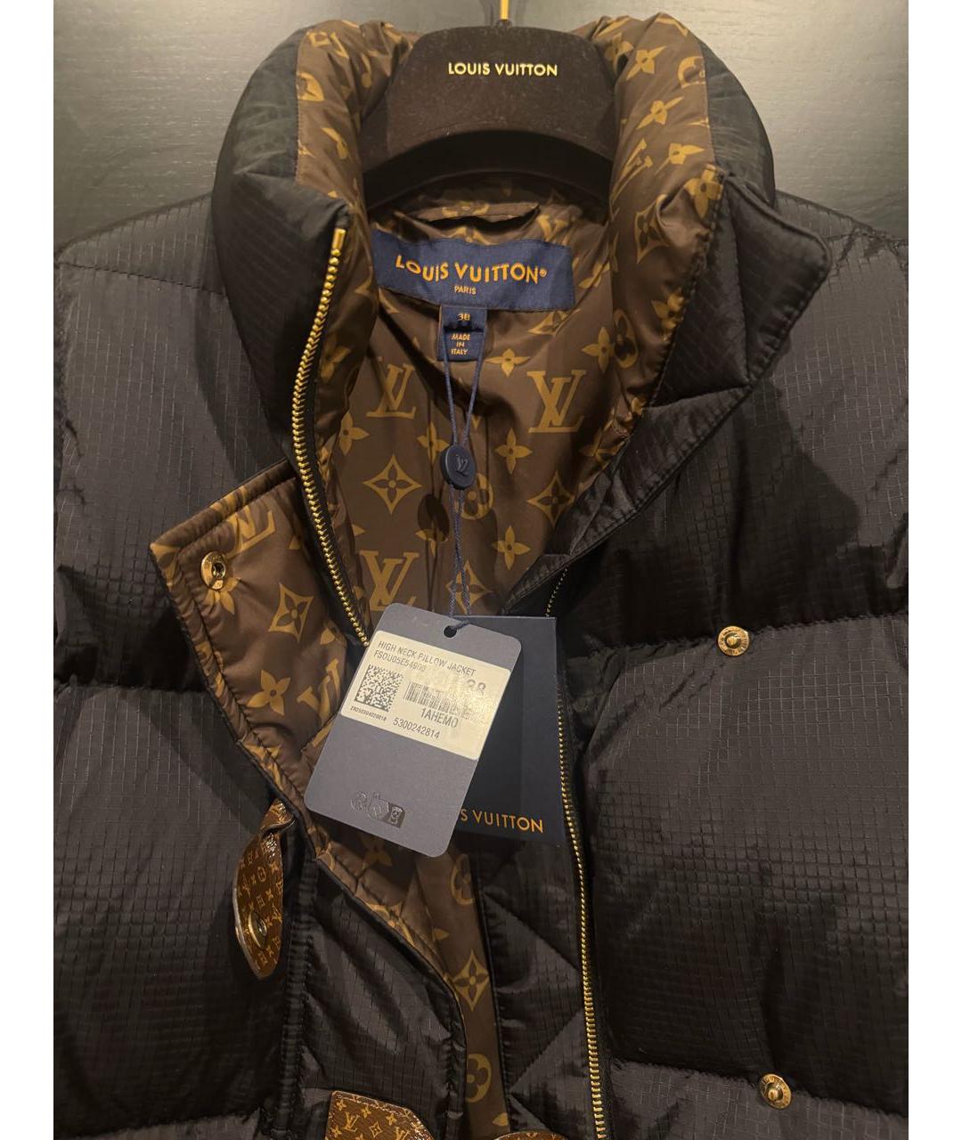LOUIS VUITTON Черный полиамидовый пуховик, фото 3