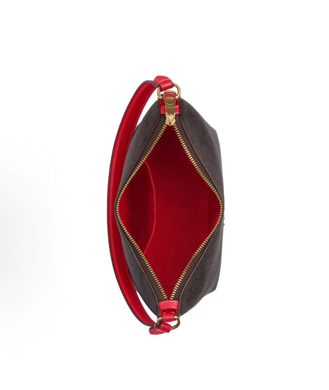 COACH Коричневая кожаная сумка через плечо, фото 3