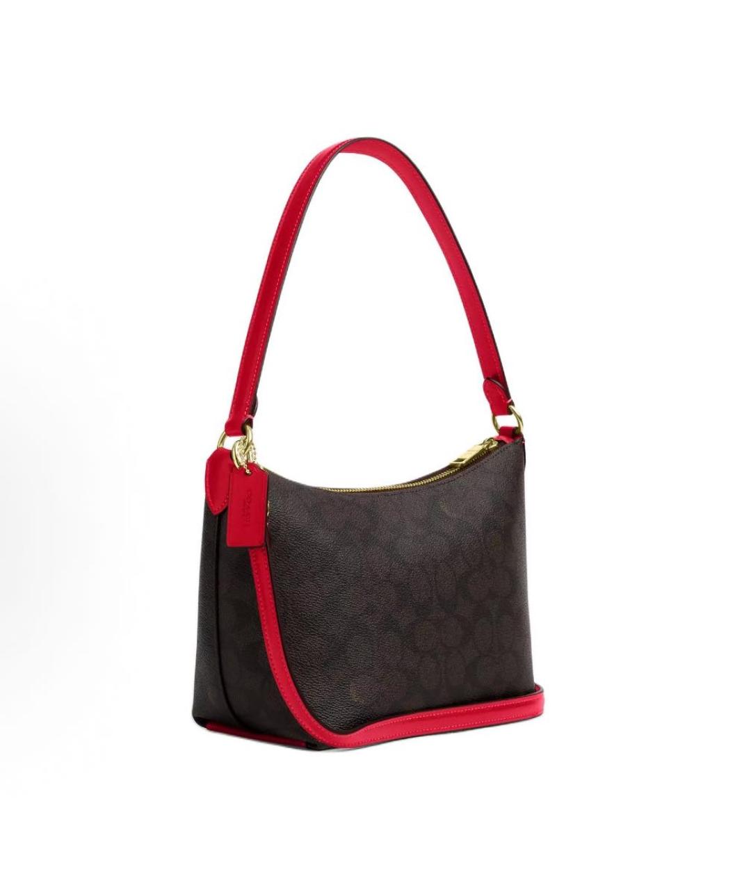 COACH Коричневая кожаная сумка через плечо, фото 2