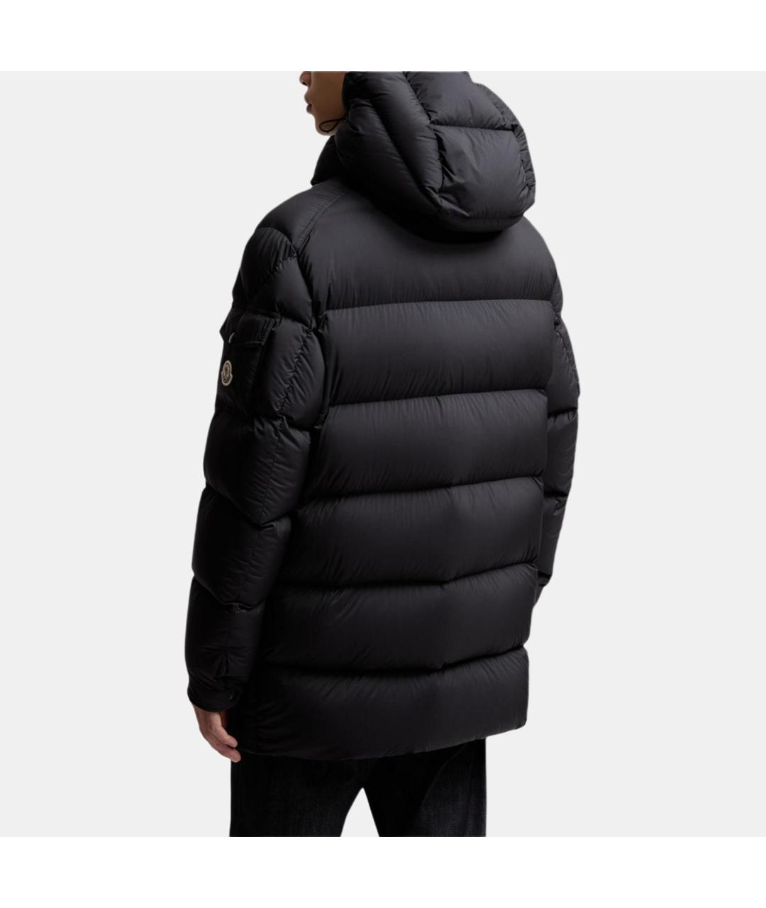 MONCLER Черный пуховик, фото 3