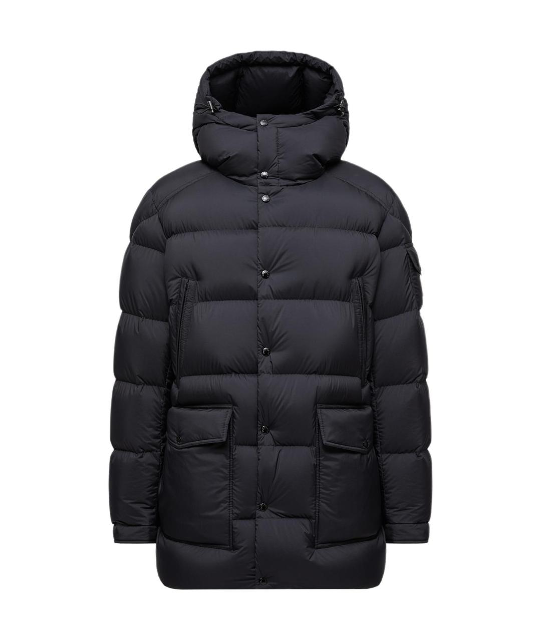MONCLER Черный пуховик, фото 1