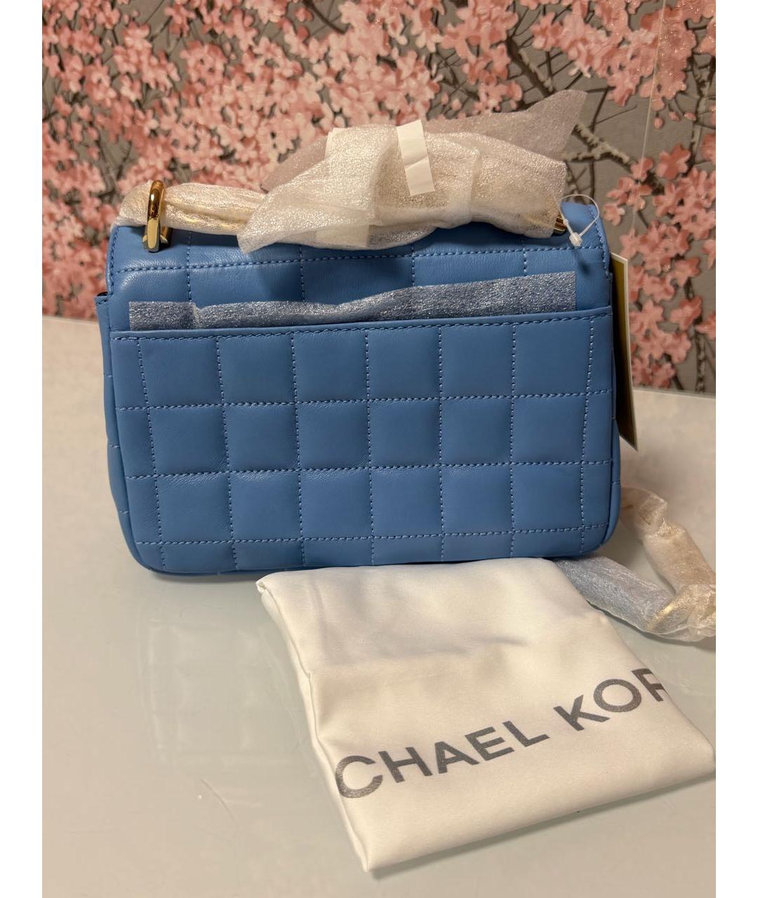 MICHAEL KORS Синяя кожаная сумка через плечо, фото 3